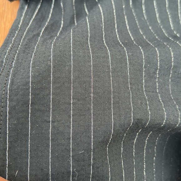 Vintage slim fit black with silver pinstripes Zara men’s shirt - Picture 4 of 5